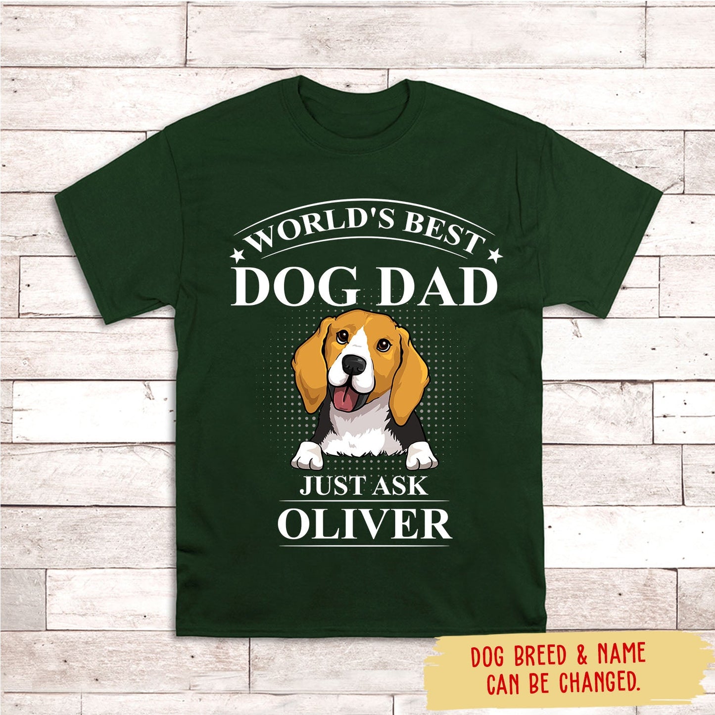 Best Dog Dad Just Ask - Personalized Custom Unisex T-shirt