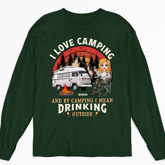Drinking Outside - Personalized Custom Long Sleeve T-shirt