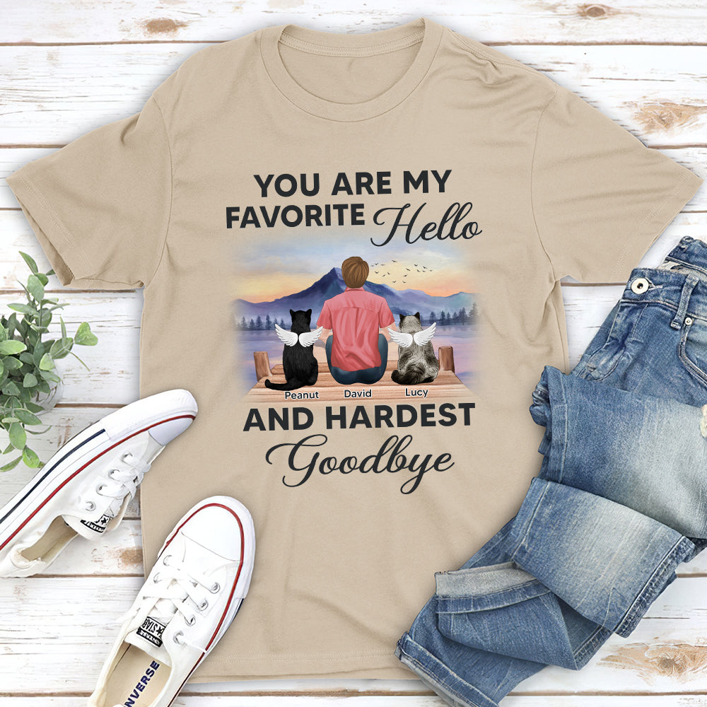 My Favorite Hello Memorial Cat - Personalized Custom Unisex T-shirt