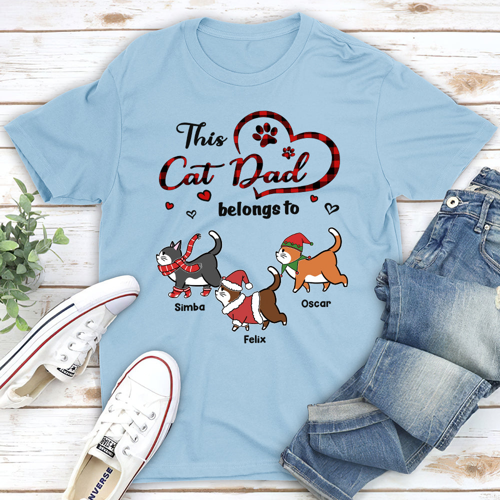 Cat Parents Belongs - Personalized Custom Unisex T-shirt