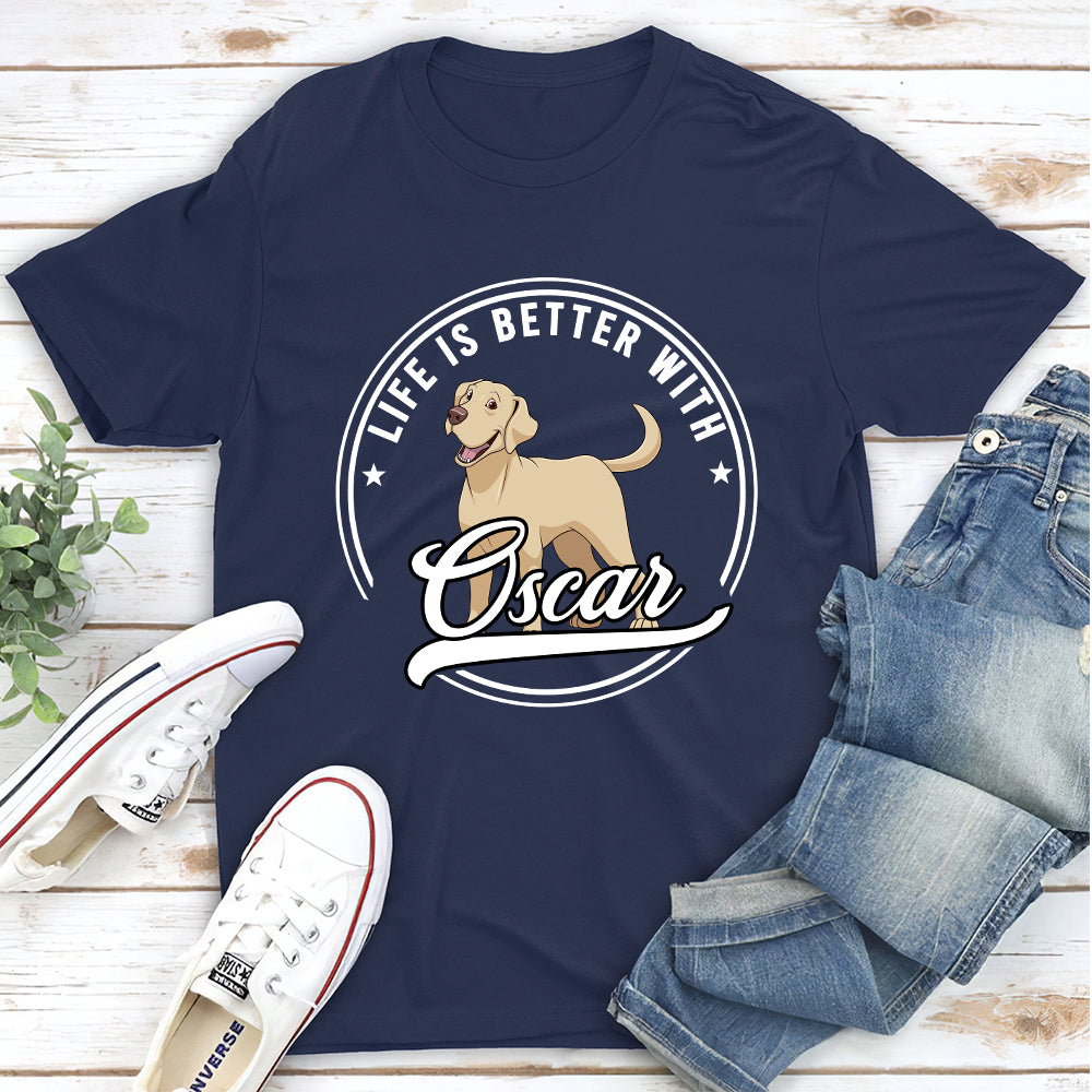 Life Is Better Logo  - Personalized Custom Unisex T-shirt