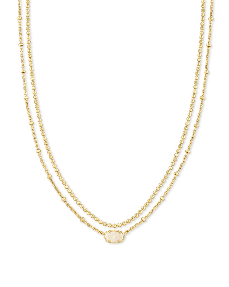 Kendra Scott Emilie Multi-Strand Necklace in Iridescent Drusy