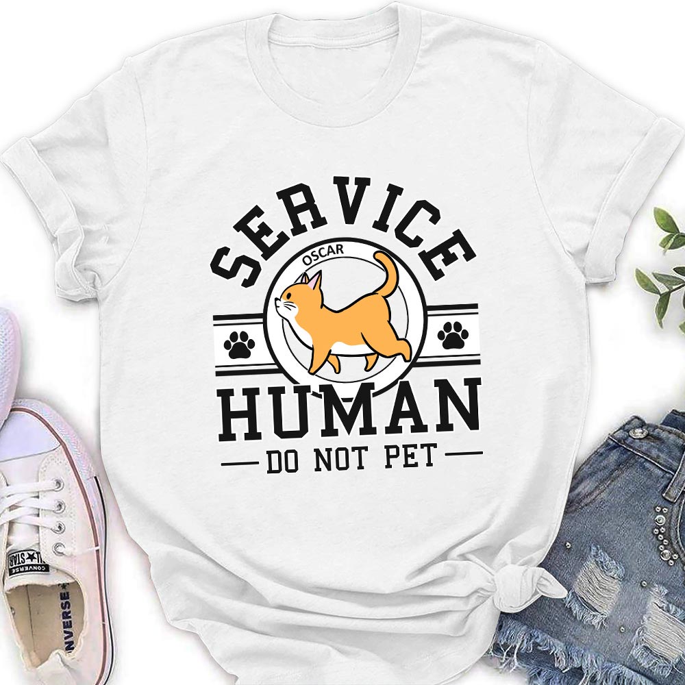 Cat Service Human Logo - Personalized Custom Women's T-shirt