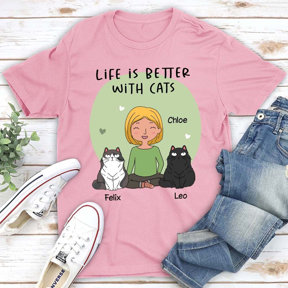 Life Is Better Cartoon - Personalized Custom Unisex T-shirt