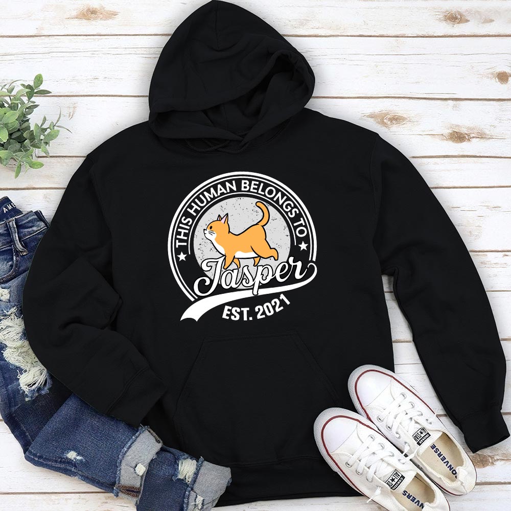 Human Belongs To Cat - Personalized Custom Hoodie