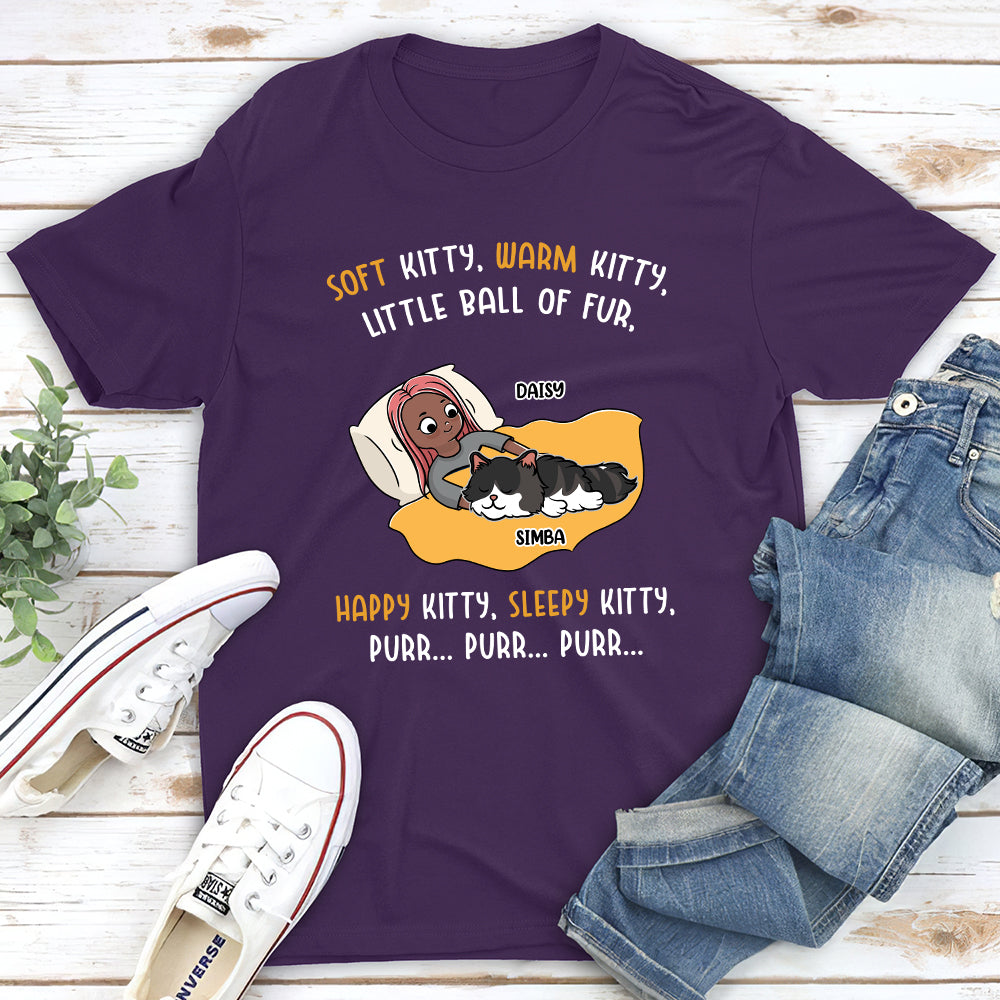 Happy Kitty Sleepy Kitty - Personalized Custom Unisex T-shirt