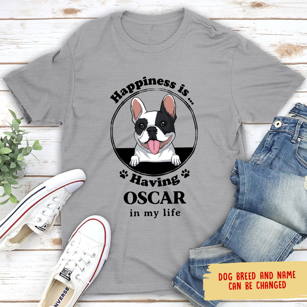 Happiness Is - Personalized Custom Unisex T-shirt