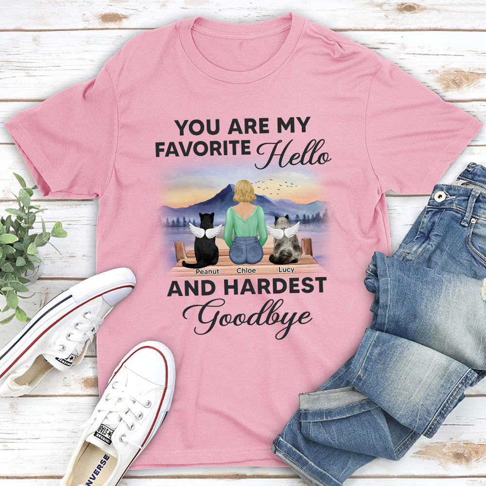 My Favorite Hello Memorial Cat - Personalized Custom Unisex T-shirt