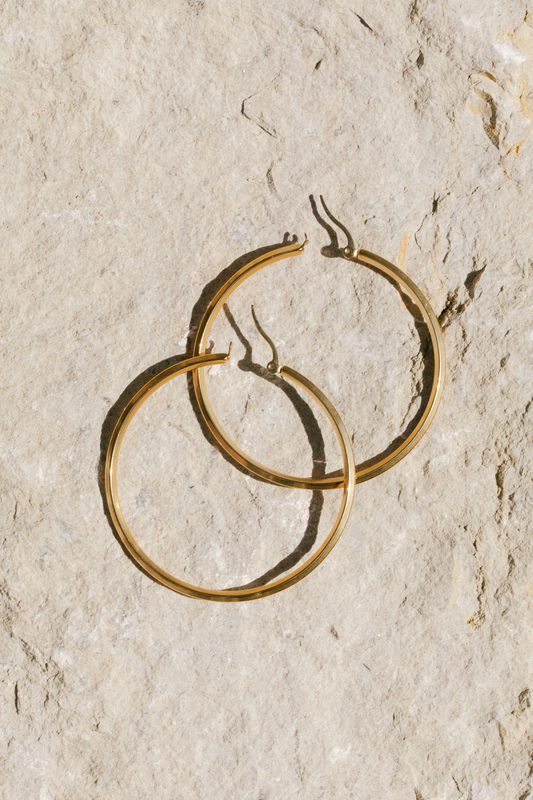 Line Hoop - Gold