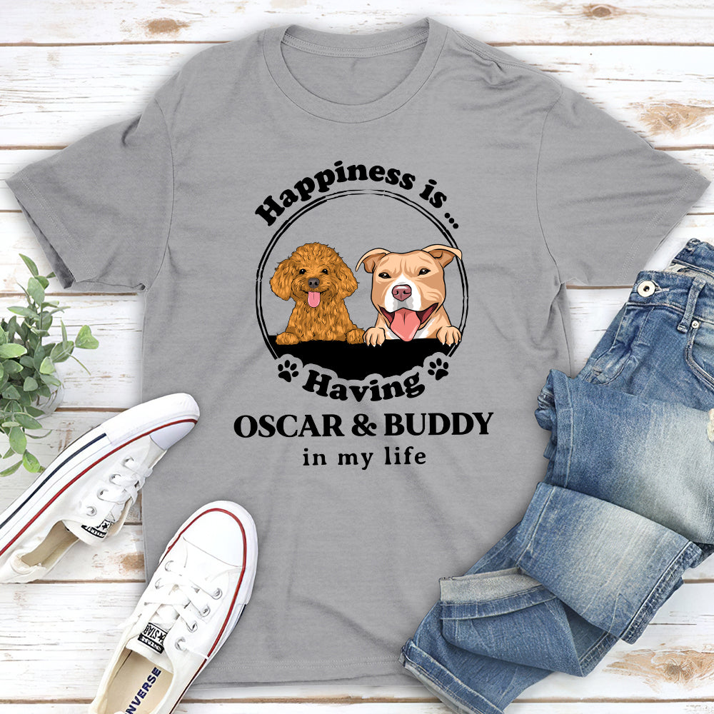 Happiness Is - Personalized Custom Premium T-shirt