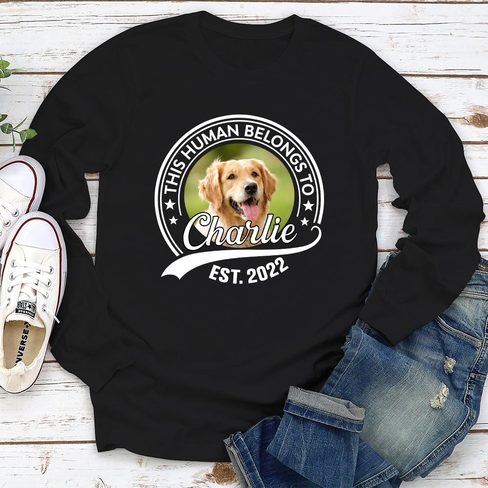 Human Belongs To Photo - Personalized Custom Long Sleeve T-shirt