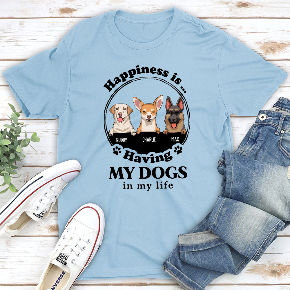 Happiness Is - Personalized Custom Premium T-shirt