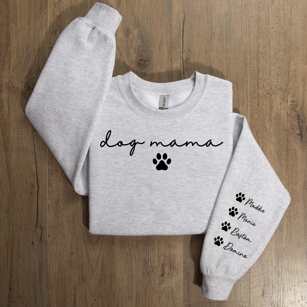 Dog Mama - Personalized Custom Long Sleeve T-shirt