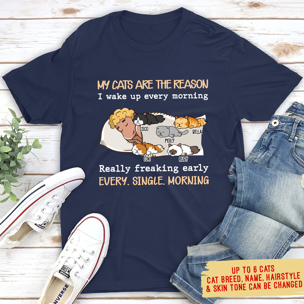 My Cat Is The Reason  - Personalized Custom Unisex T-shirt