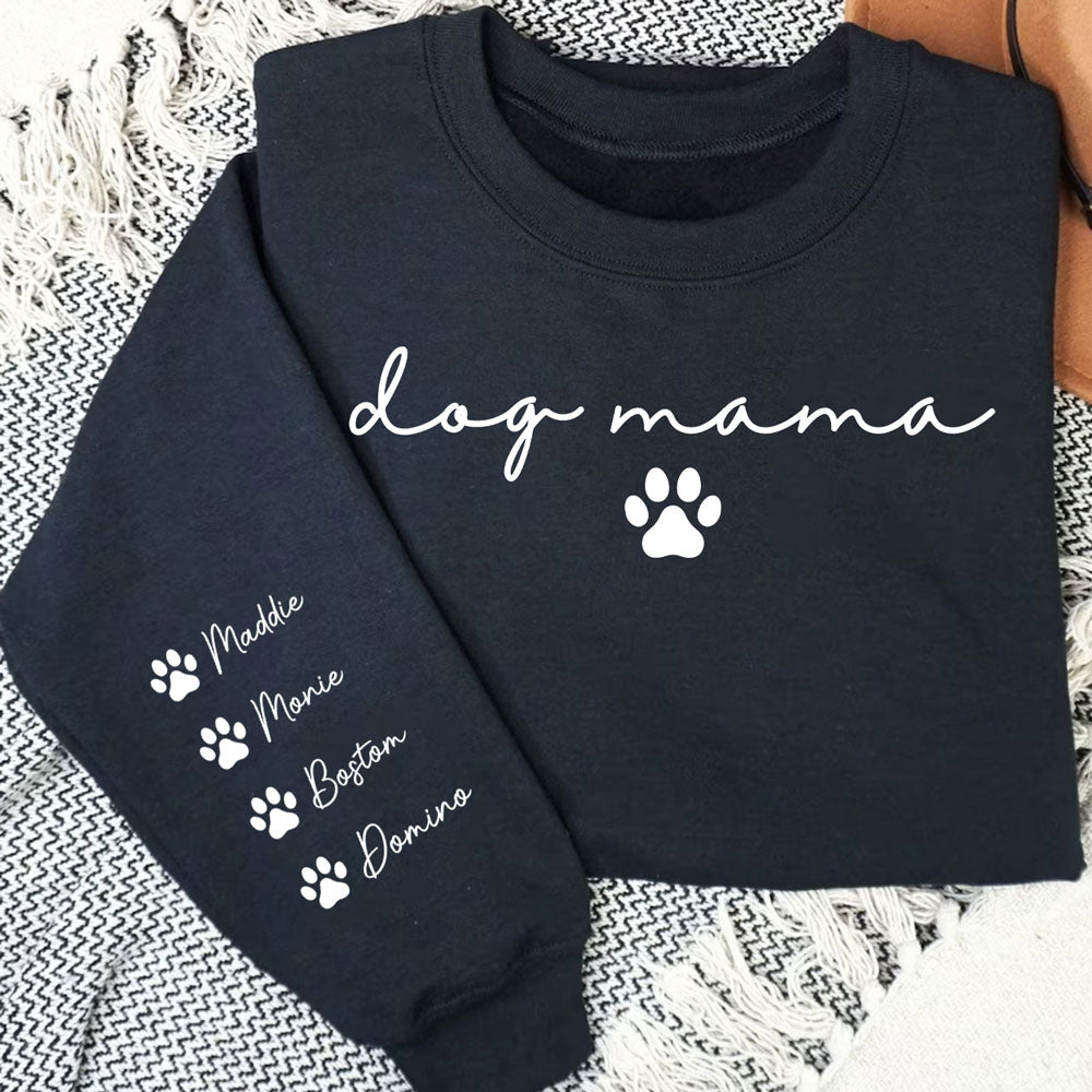 Dog Mama - Personalized Custom Long Sleeve T-shirt