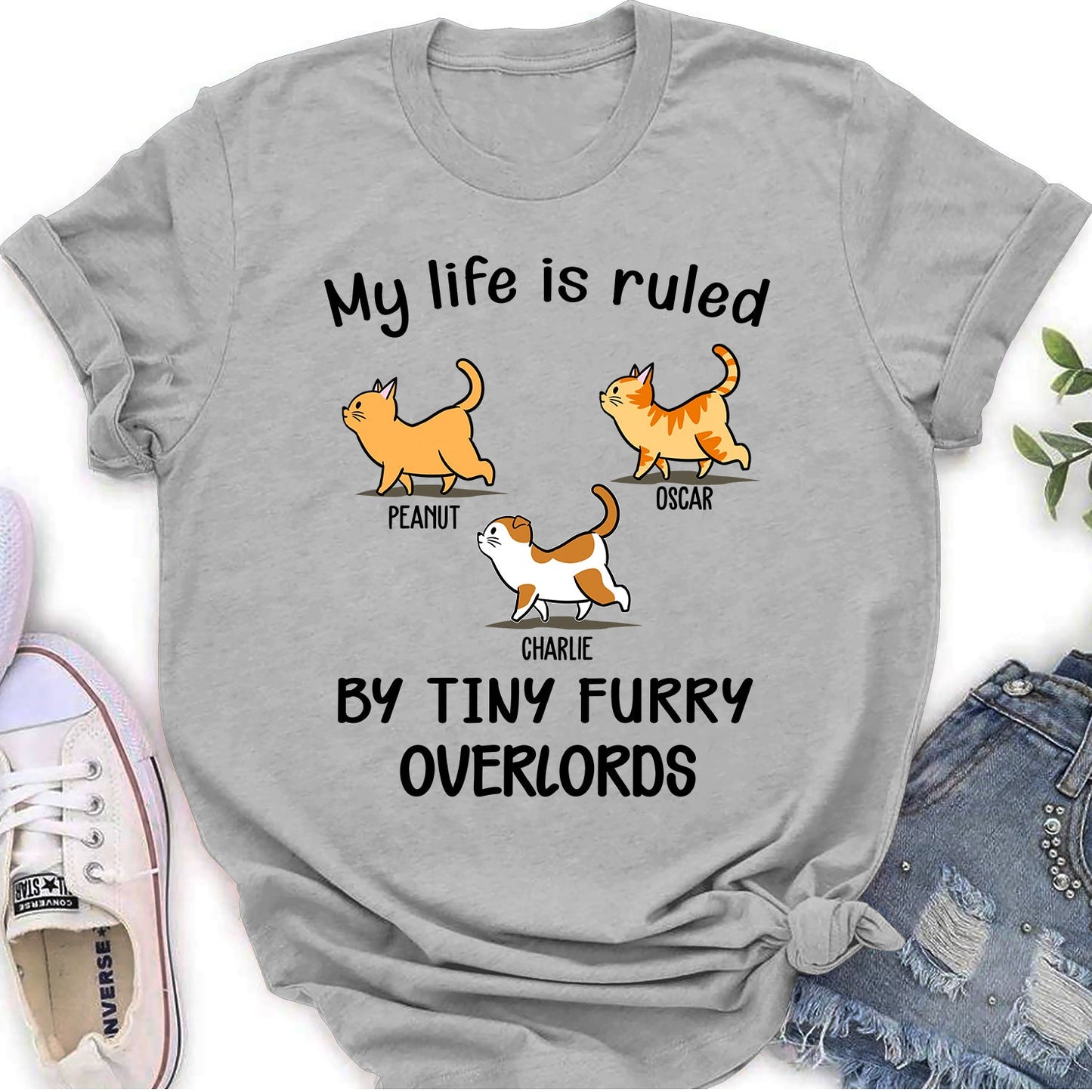 My Life Is Ruled By Cats - Personalized Custom Women's T-shirt