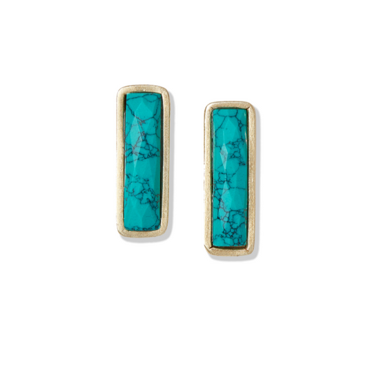TURQUOISE POST EARRINGS