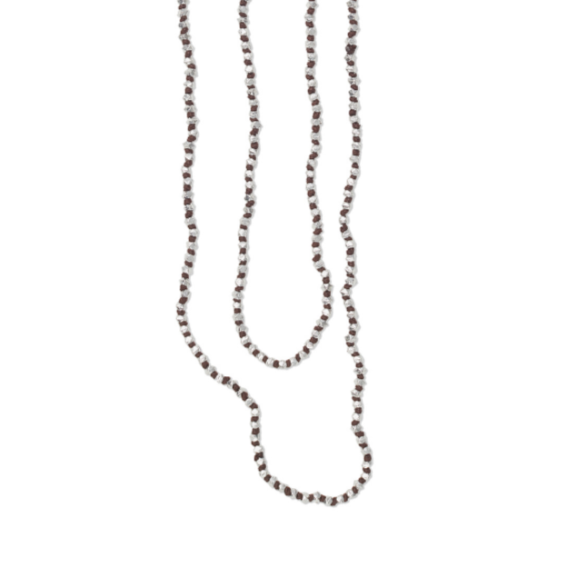 SILVER BEADED NECKLACE