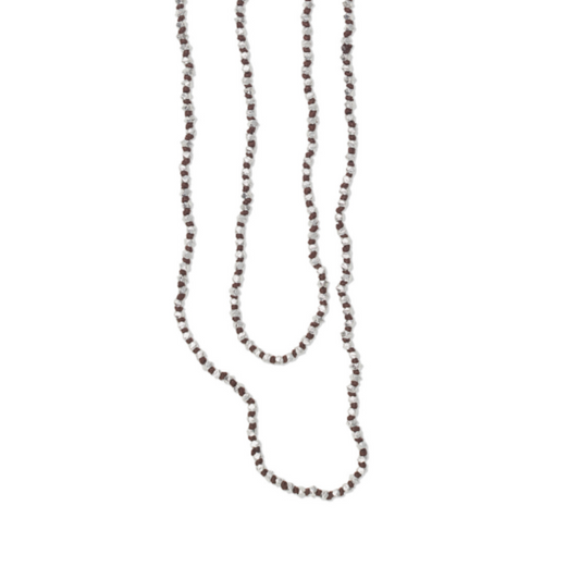 SILVER BEADED NECKLACE