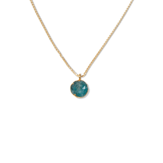 DRUSY PENDANT NECKLACE BLUE