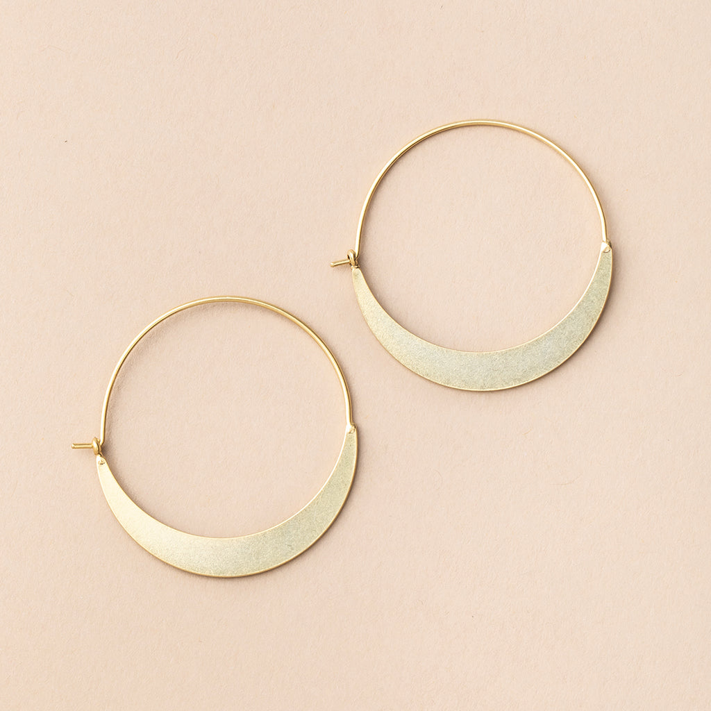REFINED CRESCENT HOOP | JEWELRY