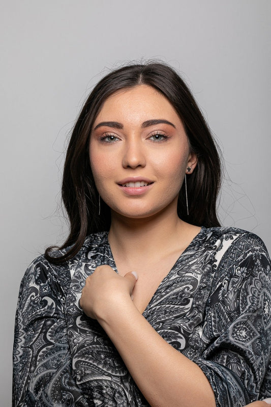 Fine Thread Chain Star Earrings