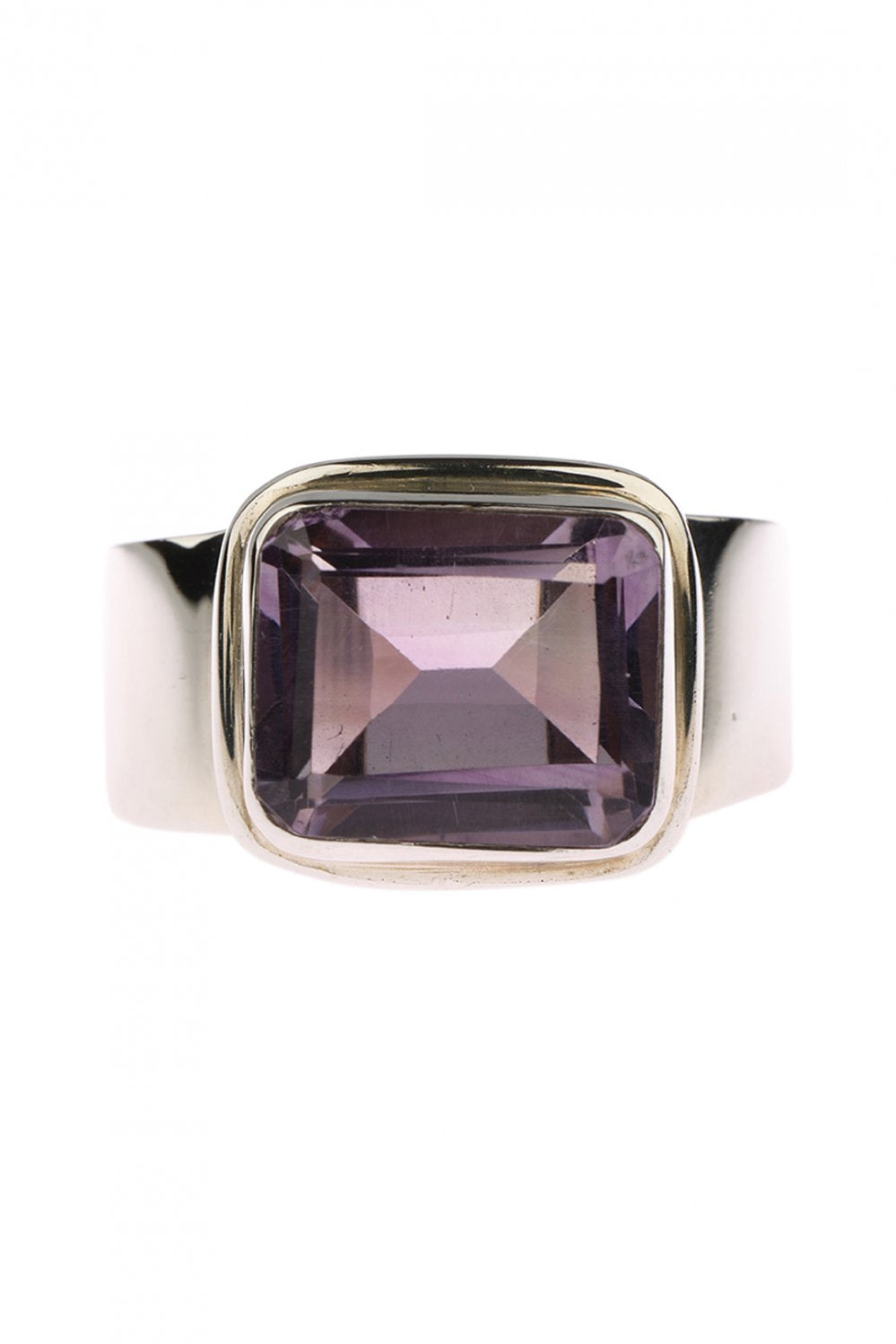 Raised Setting Amethyst Ring