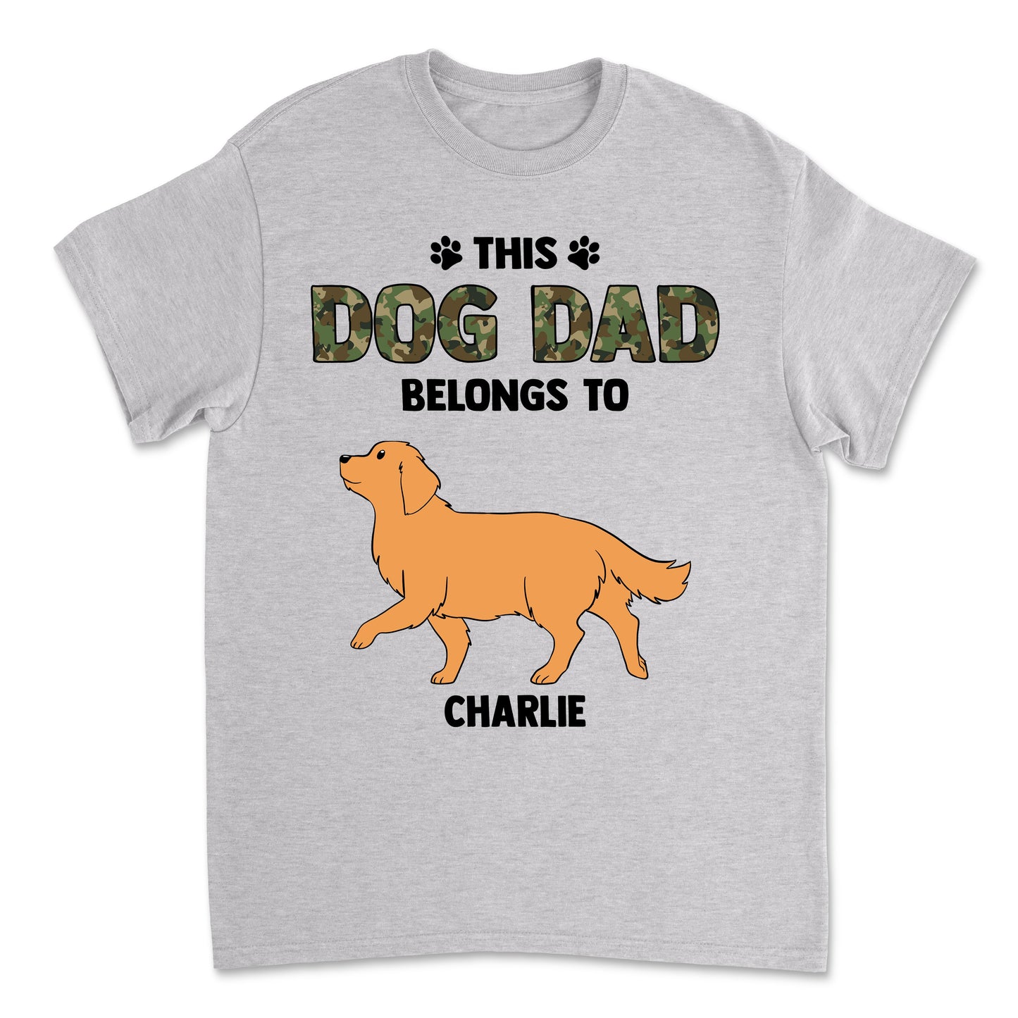Dad Belongs To Dog - Personalized Custom Unisex T-shirt