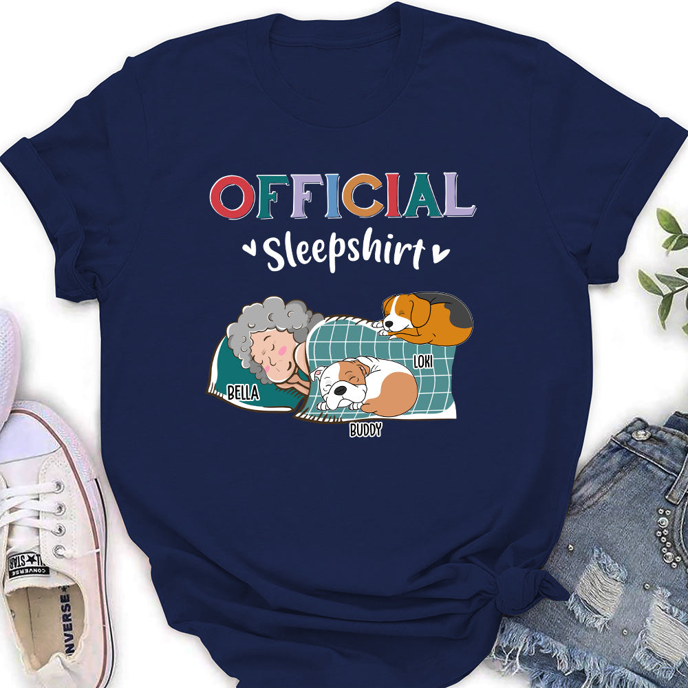 Dog Curled Up Sleepshirt - Personalized Custom Women's T-shirt