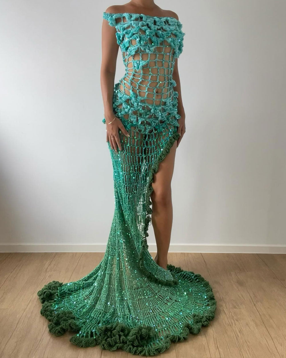 Romantic Floral Ruffle Dress