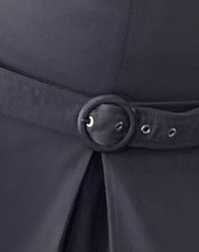 Ayasha Backless Mini Dress in Tailoring Grey