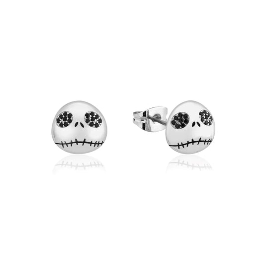 Jack Skellington with Crystal Accent Stud Earrings