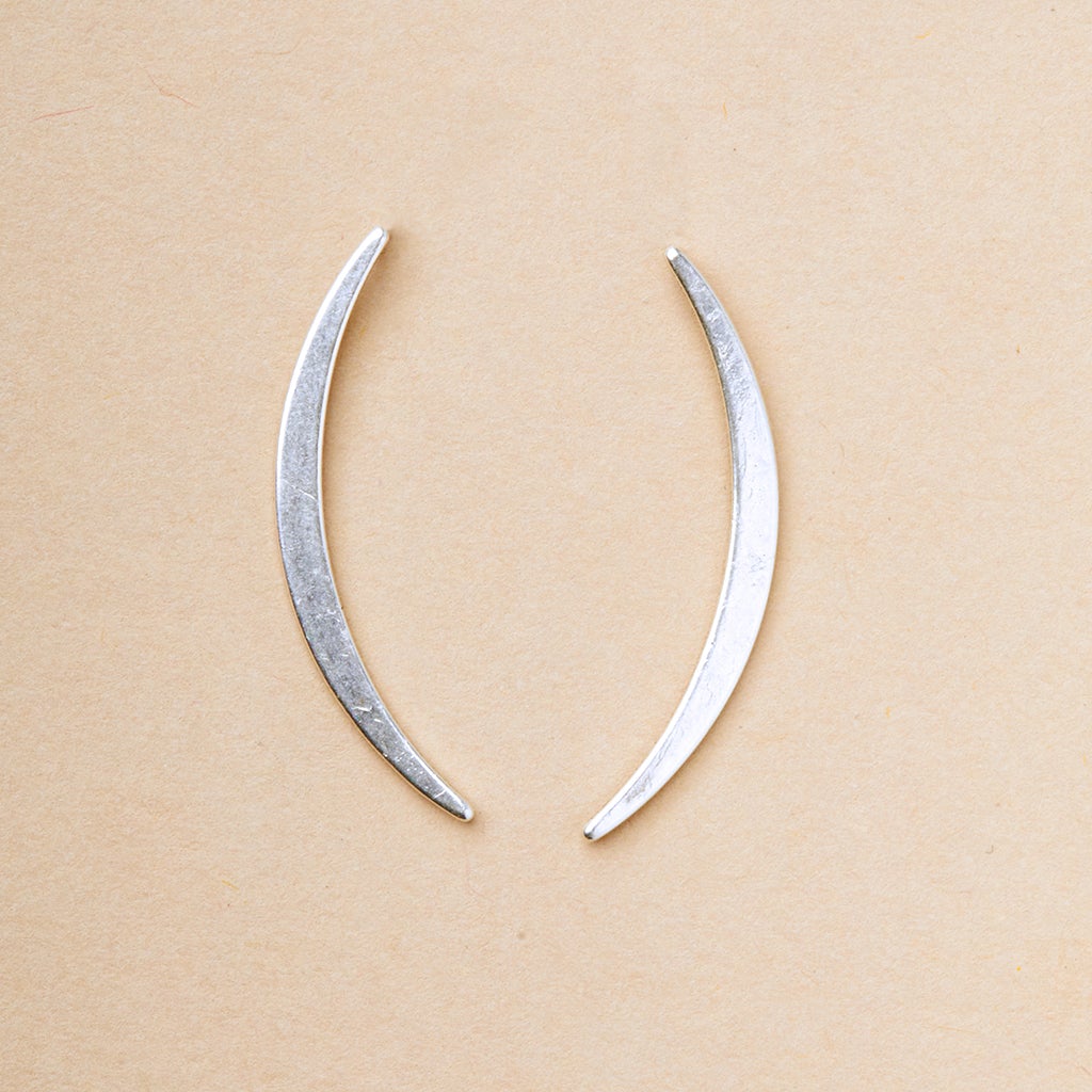 REFINED GIBBOUS SLICE STUD | JEWELRY
