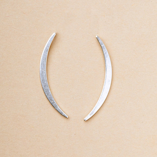 REFINED GIBBOUS SLICE STUD | JEWELRY