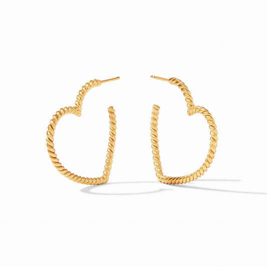 Esme Heart Hoop Gold