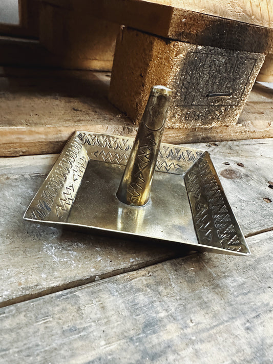 J. Alexander Rustic Stamped Silver Ring Holder