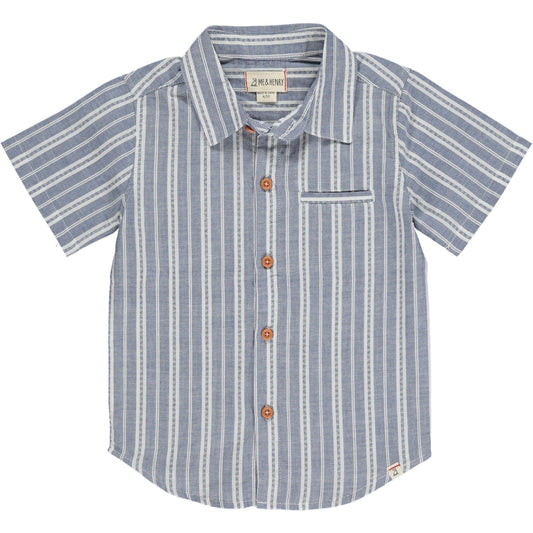 Me & Henry Newport Blue/White Striped Woven Shirt