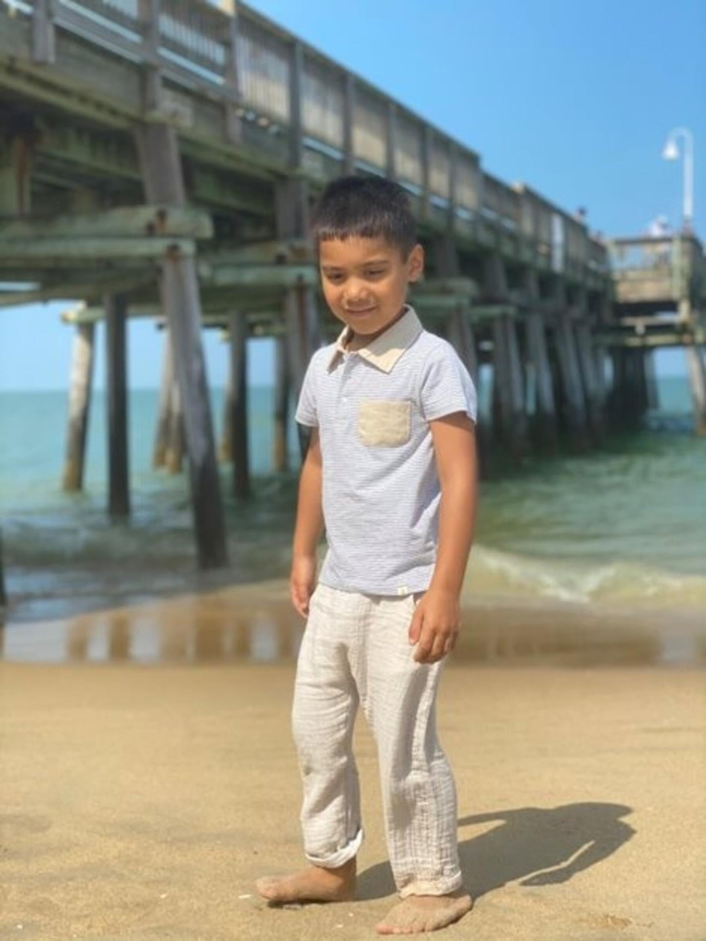 Me & Henry Bosun Gauze Pants Beige