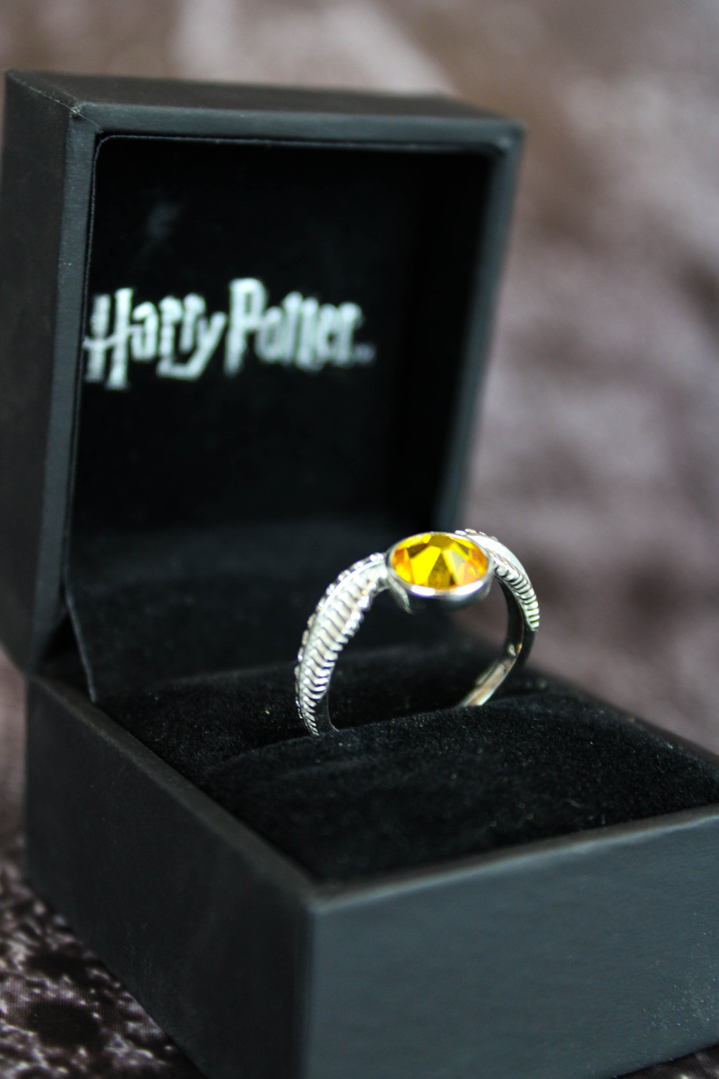 Golden Snitch Crystal Ring