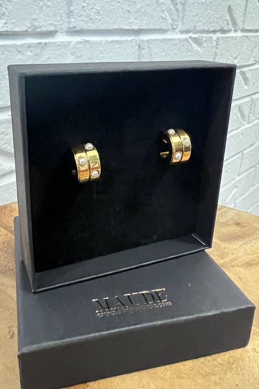 18K Clara Baby Half Hoop Earrings