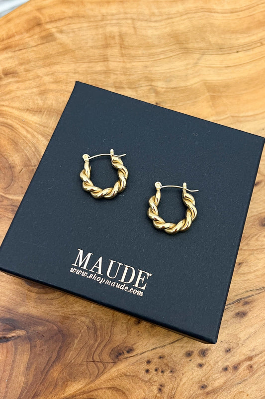 18K Hope Hoop Earrings