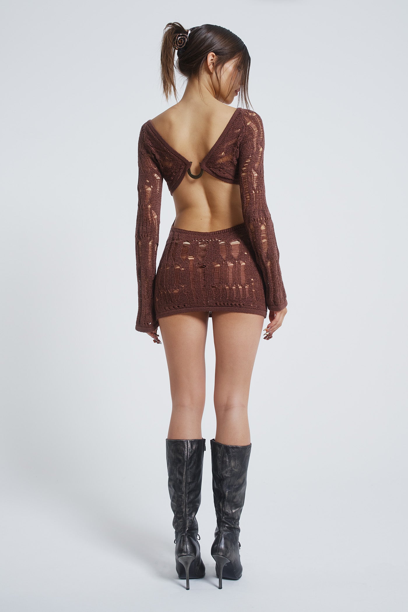 Saddle Up 2-way Knitted Mini Dress
