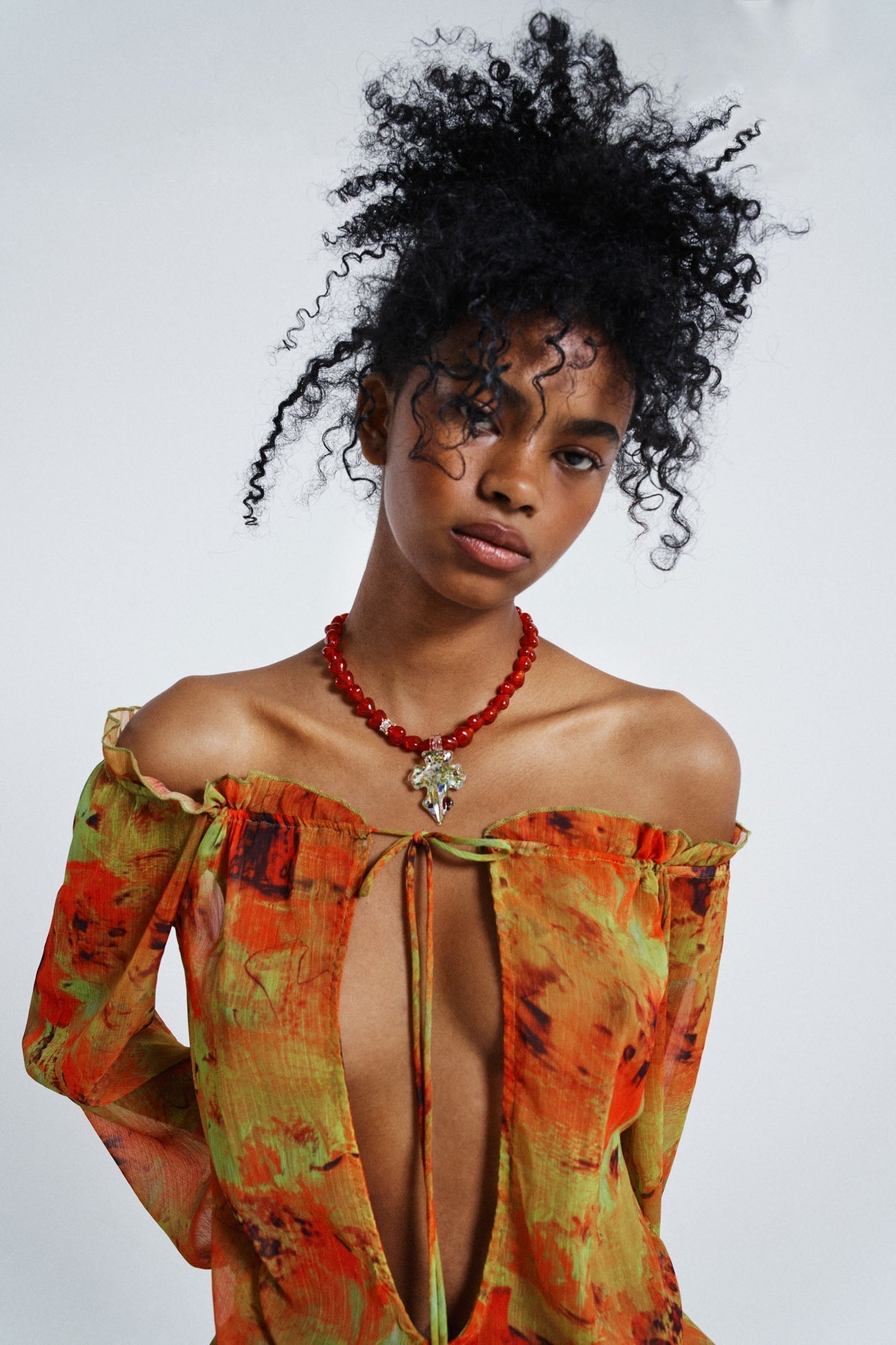 Loco Print Bardot Dress