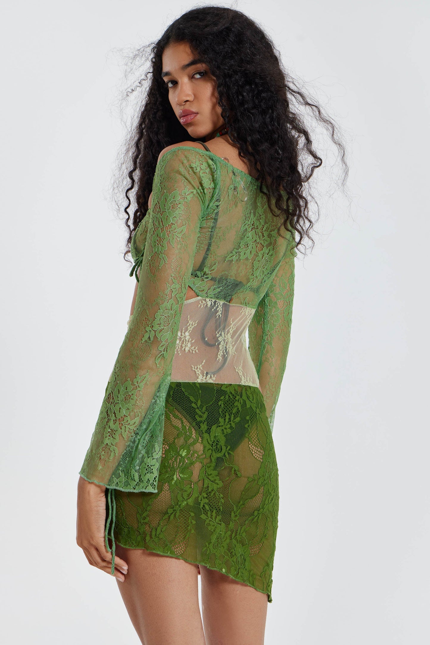 Siren Mini Dress In Green