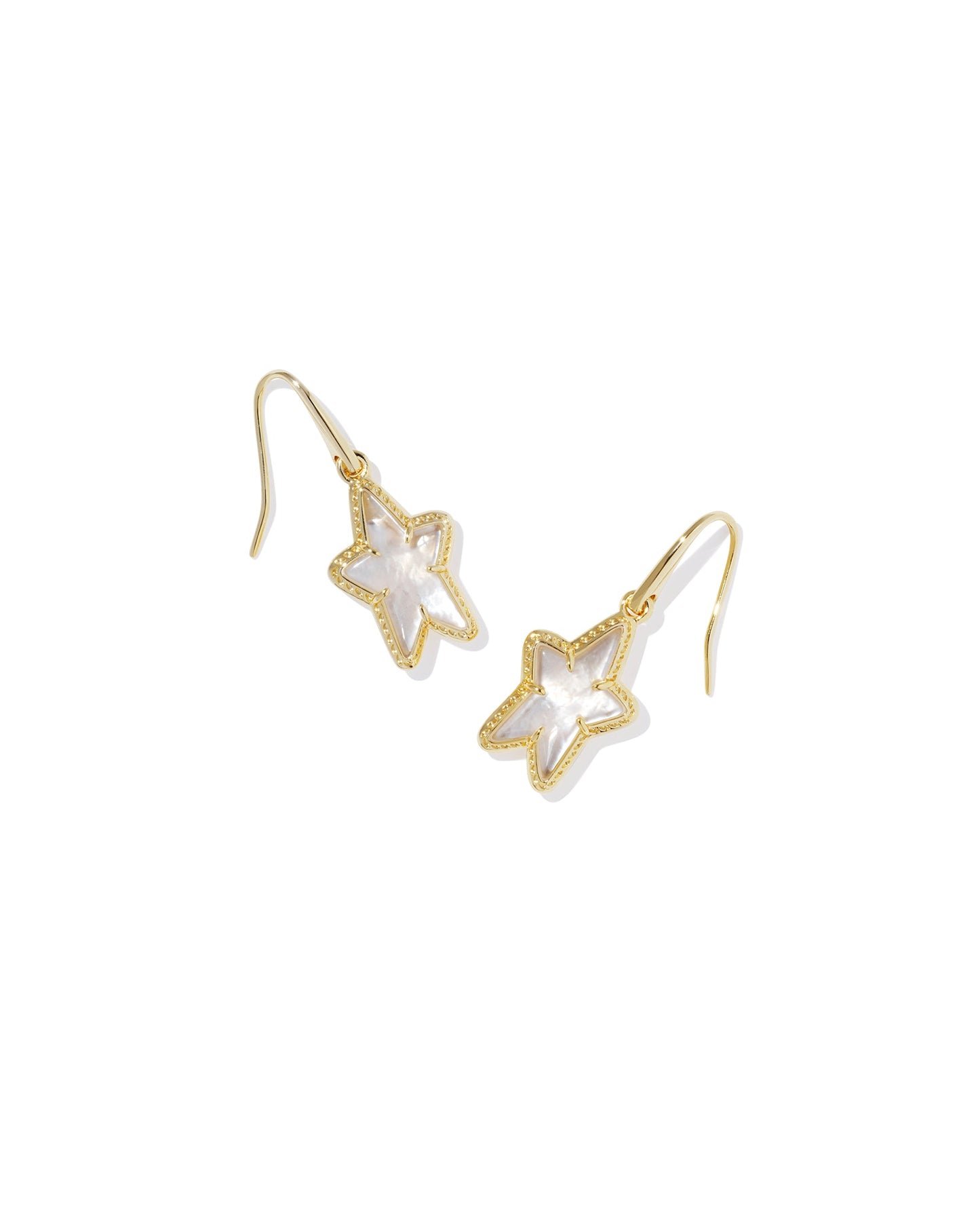 KENDRA SCOTT- Ada Star Small Drop Earrings Gold Ivory Mother of Pearl