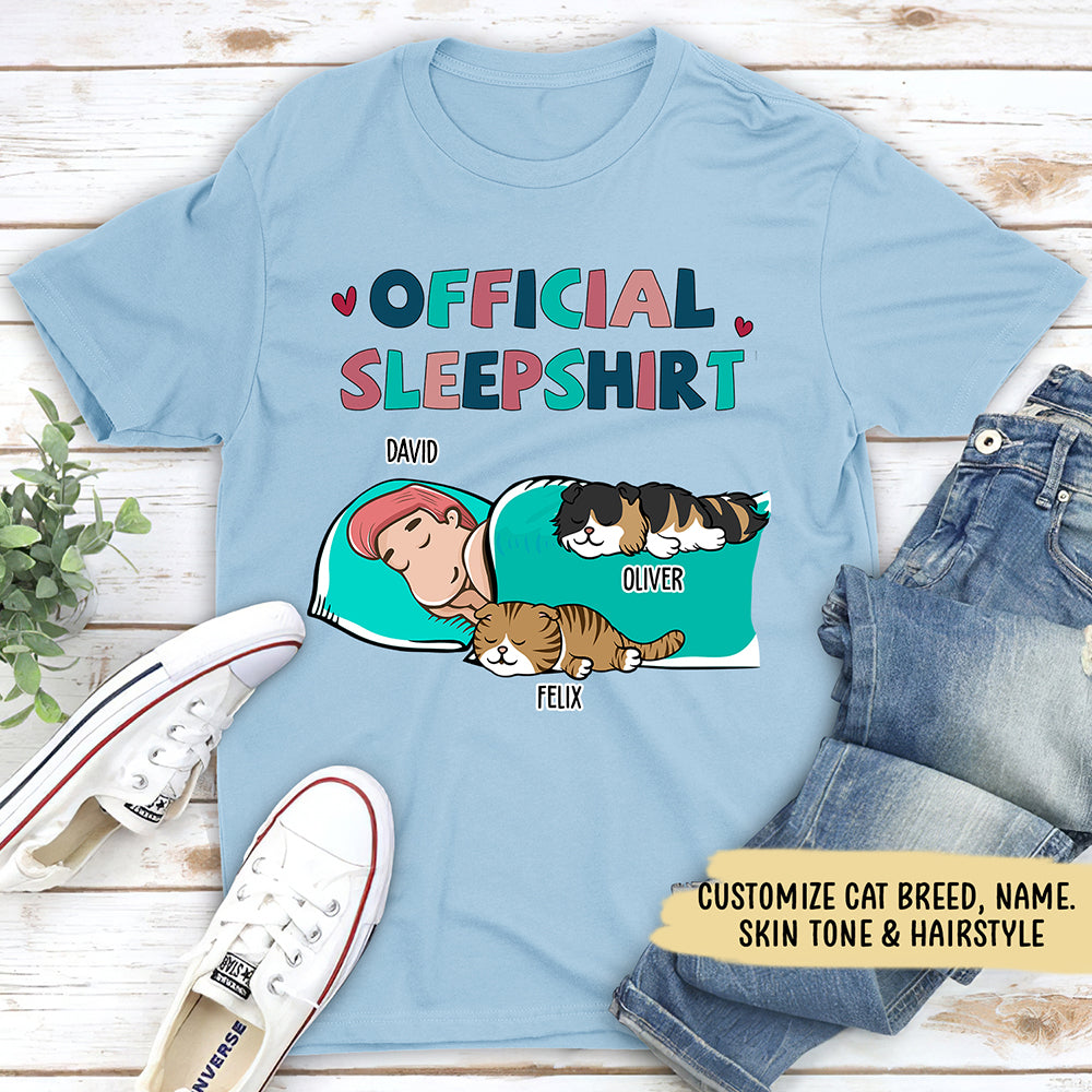 Cat Official Sleepshirt - Personalized Custom Unisex T-shirt
