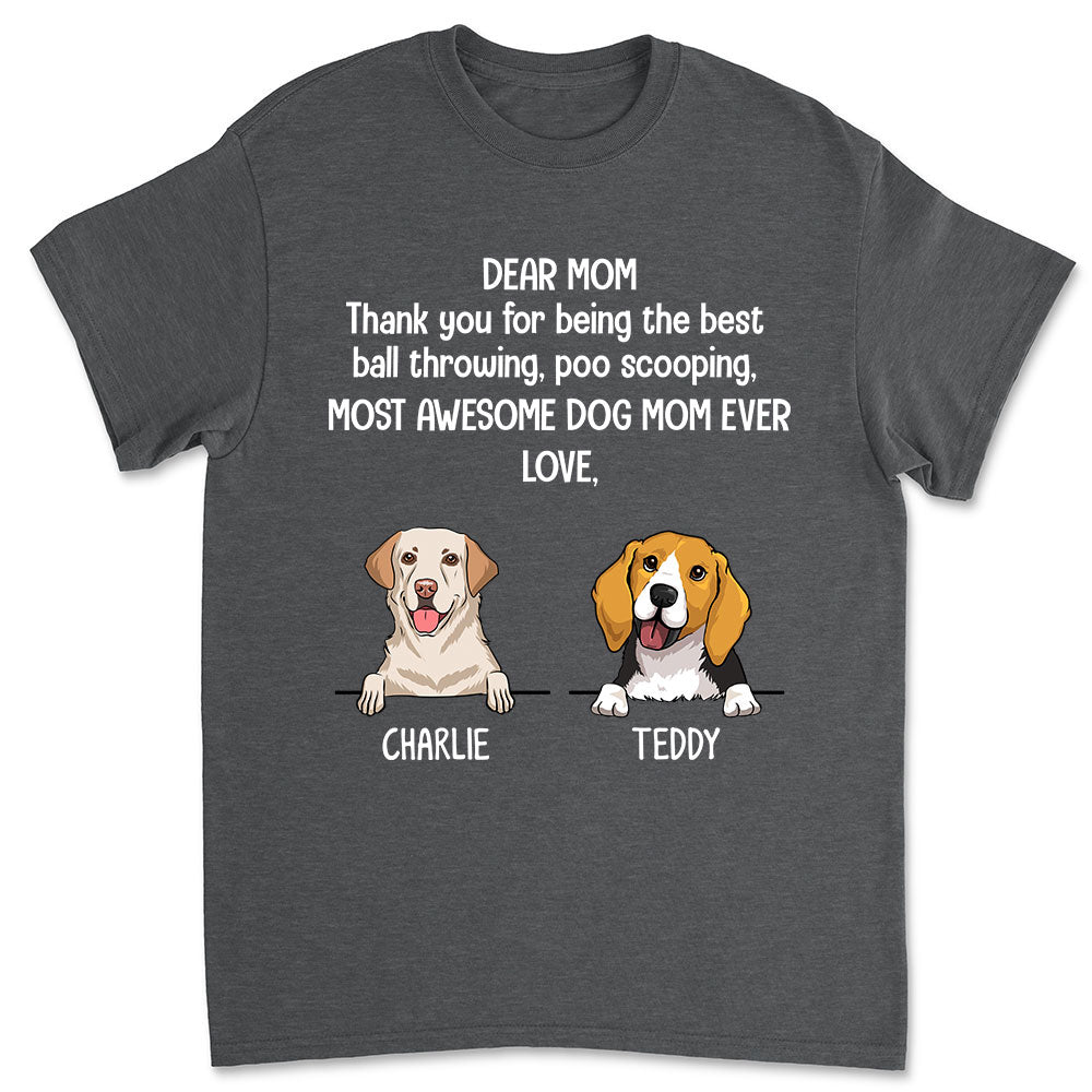 Most Awesome Dog Dad/Mom - Personalized Custom Unisex T-shirt