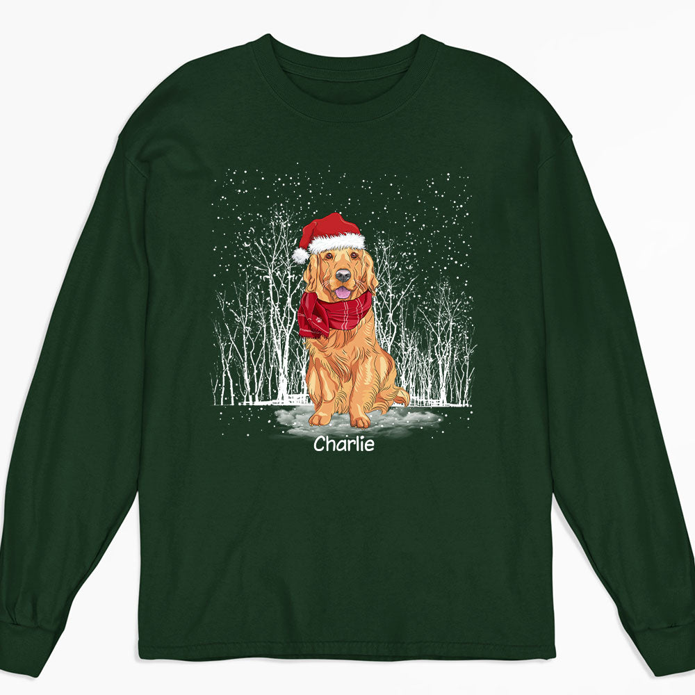 Winter Dog - Personalized Custom Long Sleeve T-shirt
