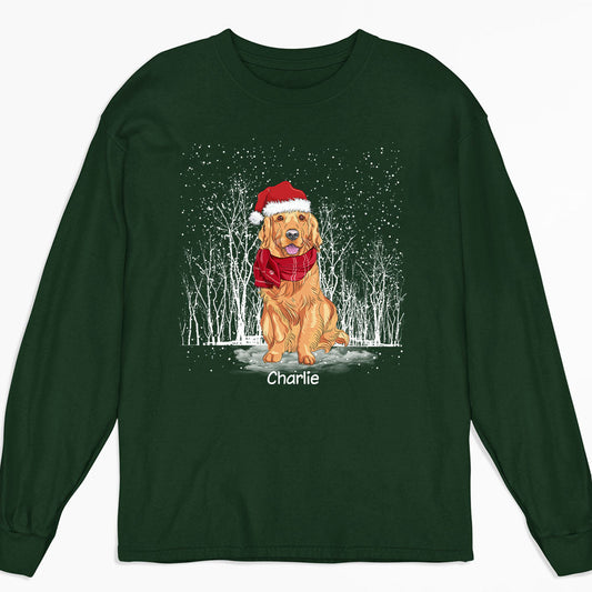 Winter Dog - Personalized Custom Long Sleeve T-shirt