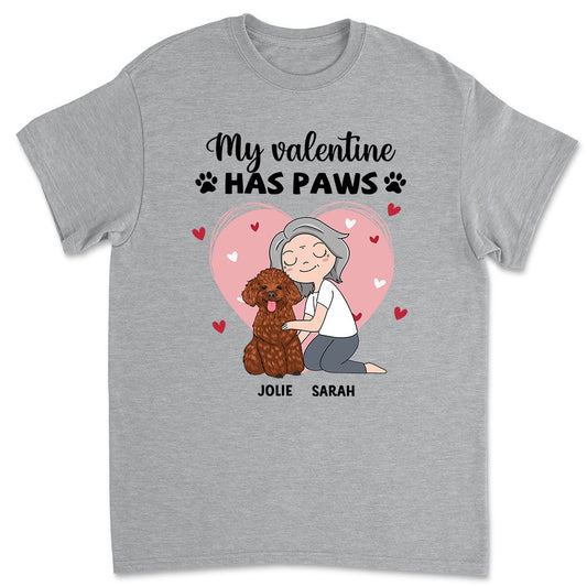 Dog Mom Valentine - Personalized Custom Unisex T-shirt